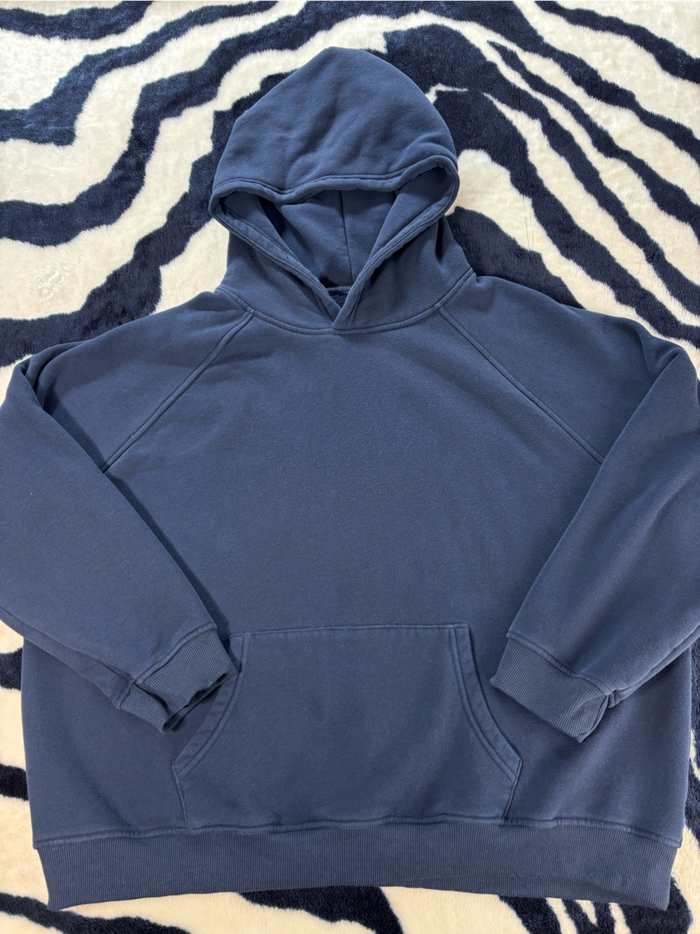 Basic Navy Blue Hoodie Sweatshirt Hooded Hoody Unbranded XL XLarge Unisex